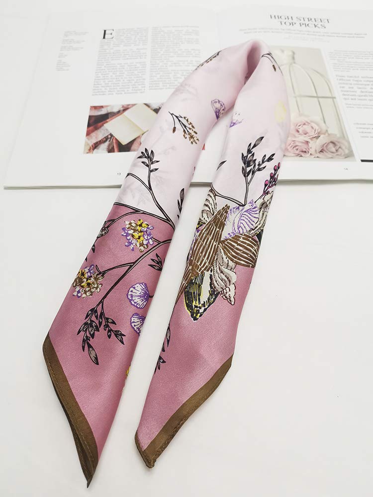 FONYVE 100% Mulberry Silk Scarfs for Women - Lightweight Square Satin Head Scarf - Small Silk Hair Scarf for Sleeping 21" x 21" - Image 5